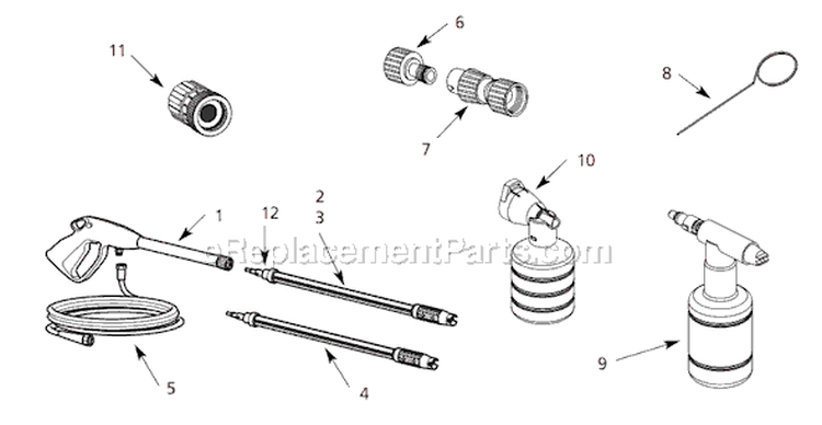 Page B Diagram and Parts List for PW1345  Campbell Hausfeld Pressure Washer